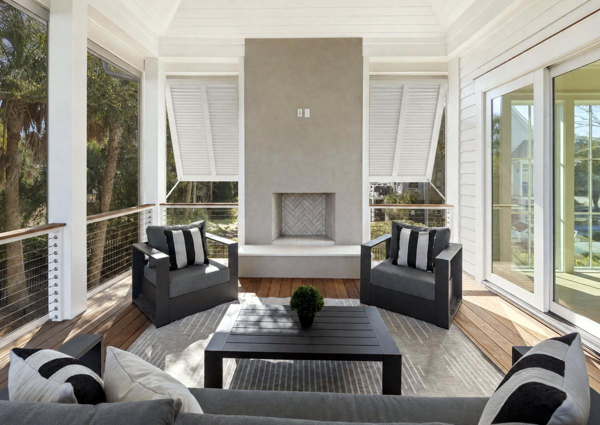 Rear Porch, proposed design rendering